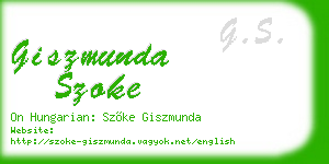 giszmunda szoke business card